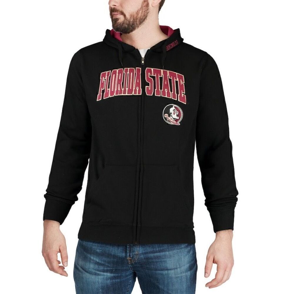 Florida State Seminoles Men’s Size Small Zip Up Hoodie Black Casual Jacket